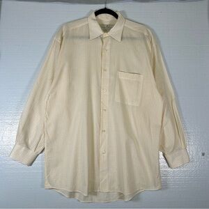 Madeleine Finn Sporting Whites Orange‎ and White Plaid Men's Shirt Size Large